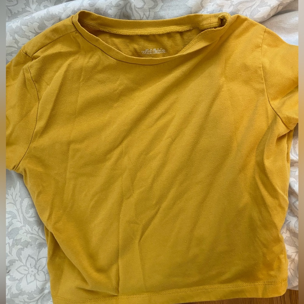 Mustard yellow crop top